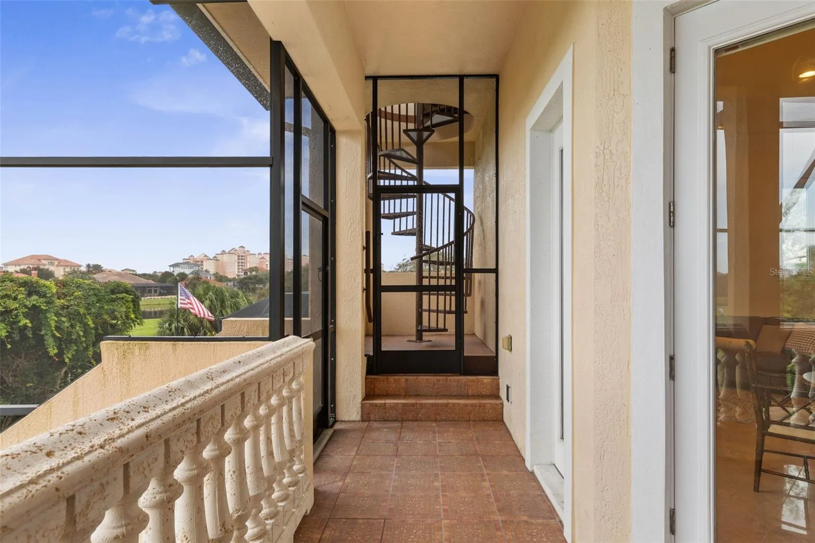 Entry door leading to Belvedere