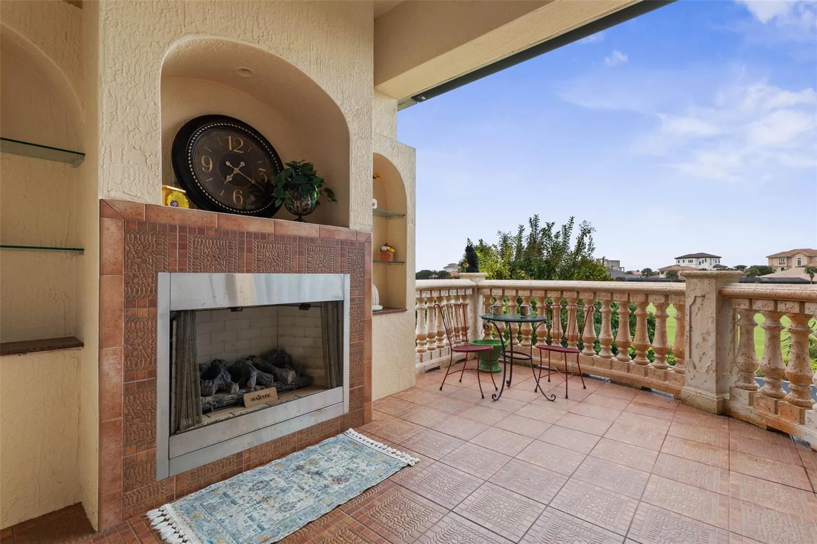 Lanai Gas fireplace