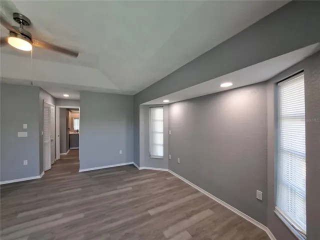 Master with hallway to bath and 2 walking closets