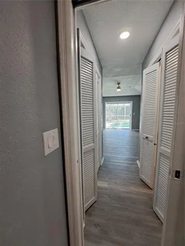 Master Hallway with Jack and Jill walking closets