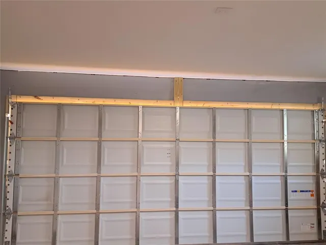 New garage door in finishing process