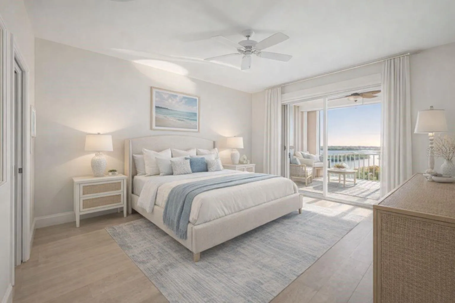 Virtually Staged in Coastal Style Setting