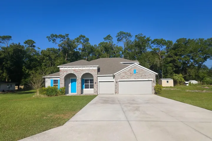 Front of Home, Long Driveway
