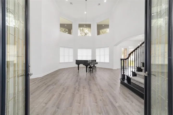 Beautiful Double Glass Door Entry to Great Room