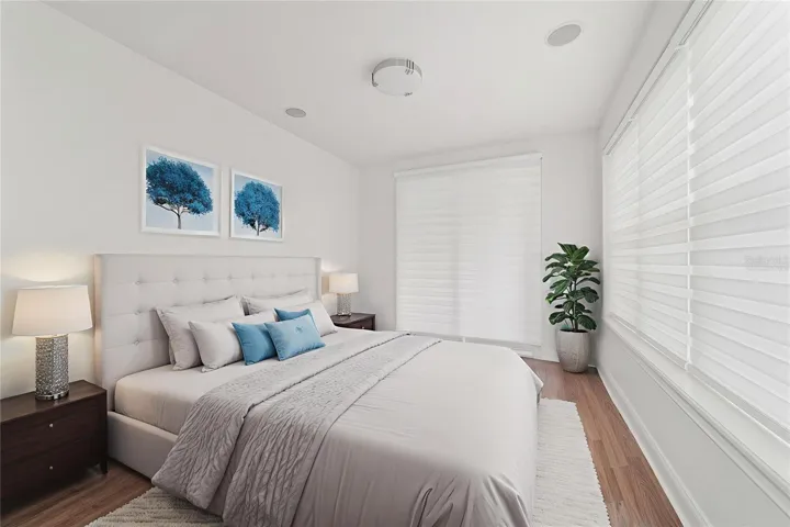 Virtually Staged - Upper Level Primary Bedroom with Balcony, Walk-In Closet and Ensuite Bathroom