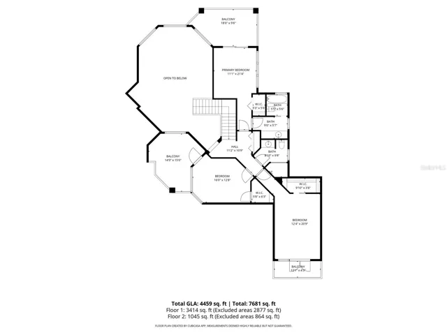 2nd Floor with Dimensions