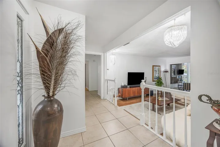 Enter sunken living room