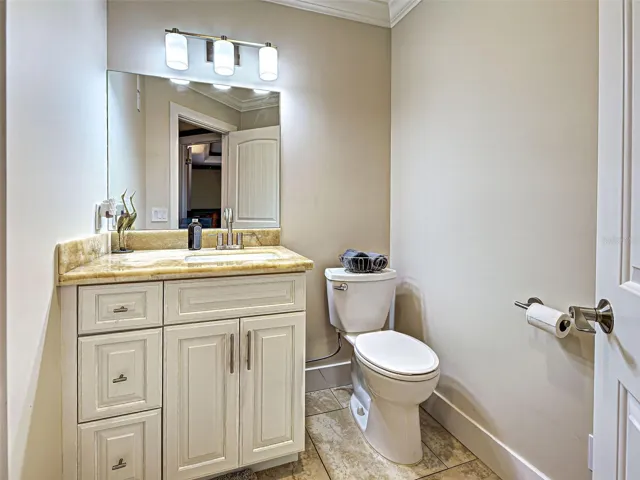 A roomy 1/2 bath for guests and convenience.