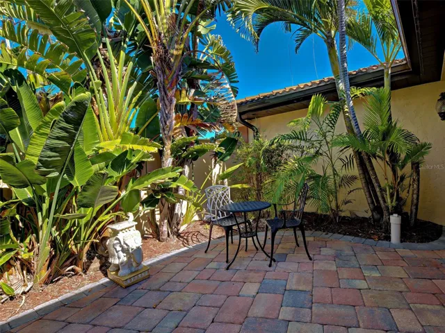 Enjoy your morning coffee in the courtyard