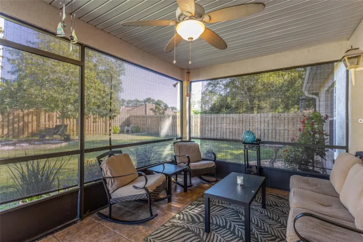covered & screened porch