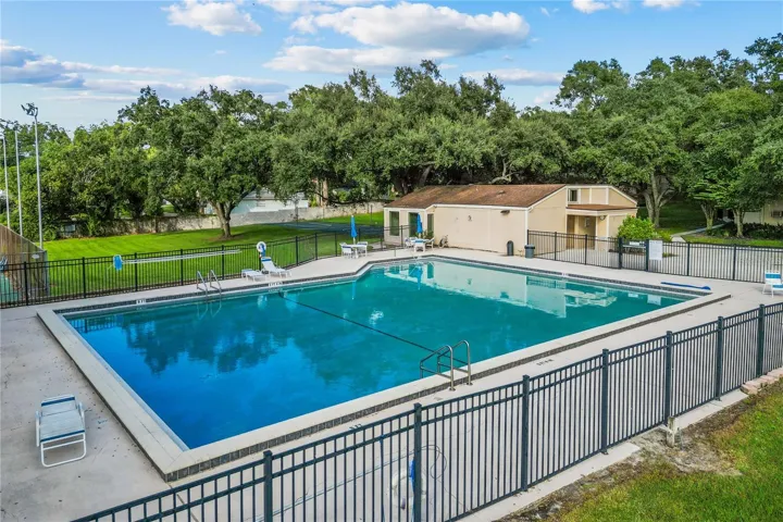 One of two pools in the community