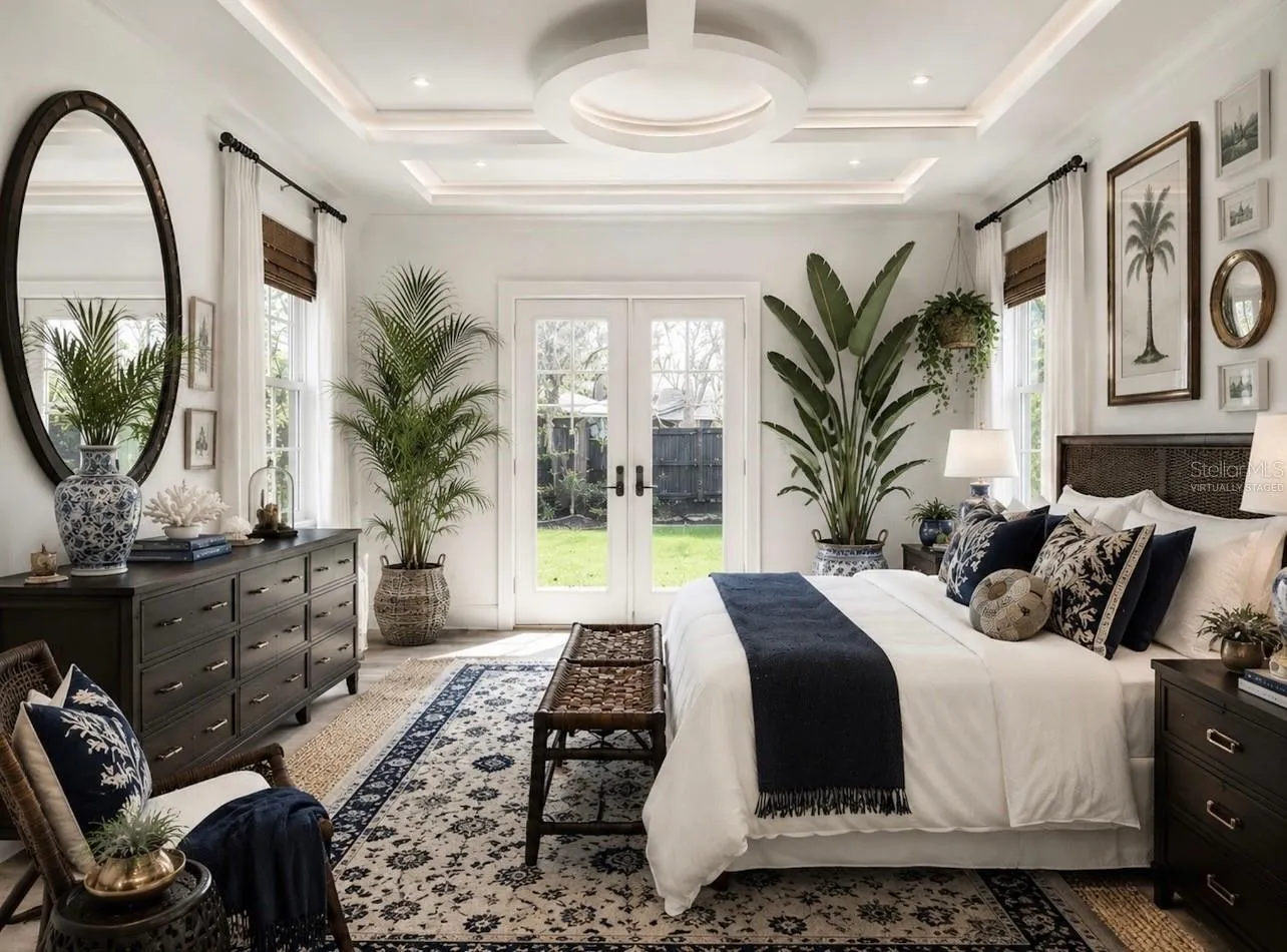 Virtually Staged Master Bedroom