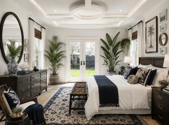 Virtually Staged Master Bedroom