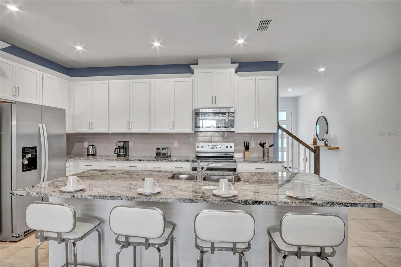 Large center island with seating