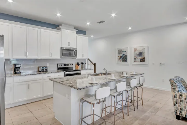 Custom cabinetry with ample storage