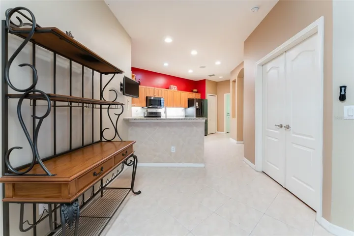 entry into the kitchen area