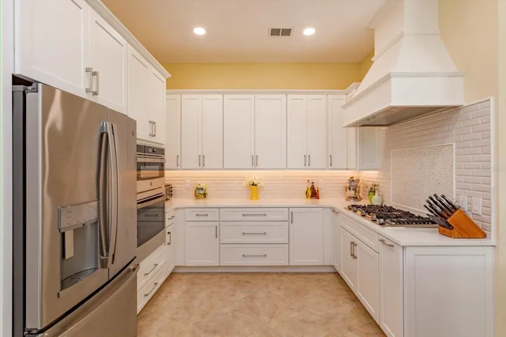 Cabinets galore.  Drawers for pots and pans.
