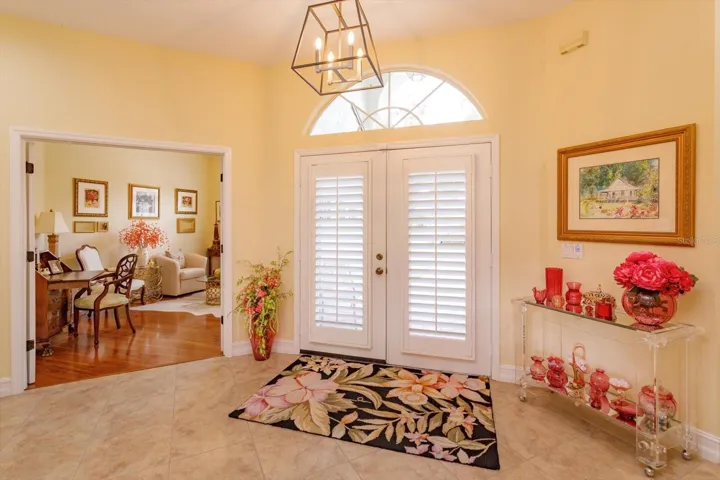 Entrance foyer.  Double glass insert doors.
