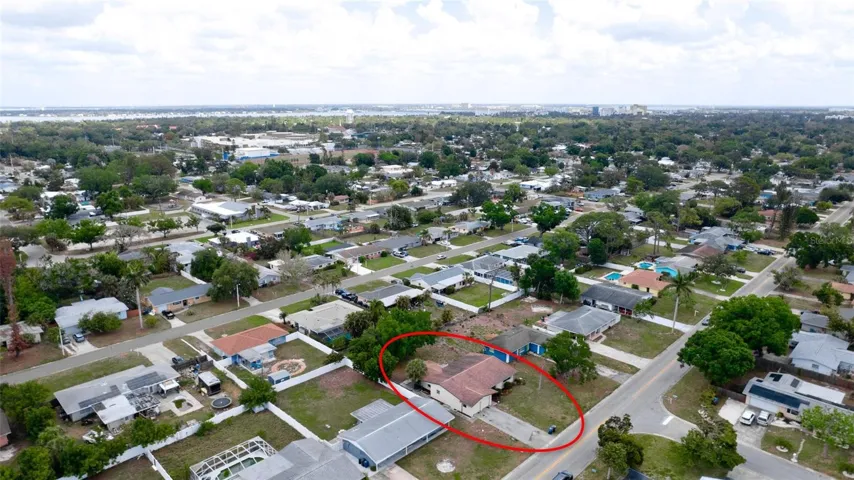 Aerial of the property on 17th Ave West in Country Club Heights