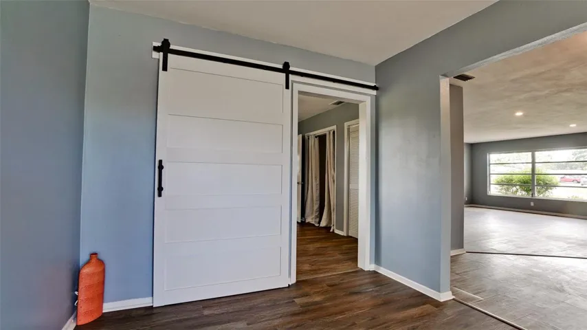 Guest Bedroom with Barn Door