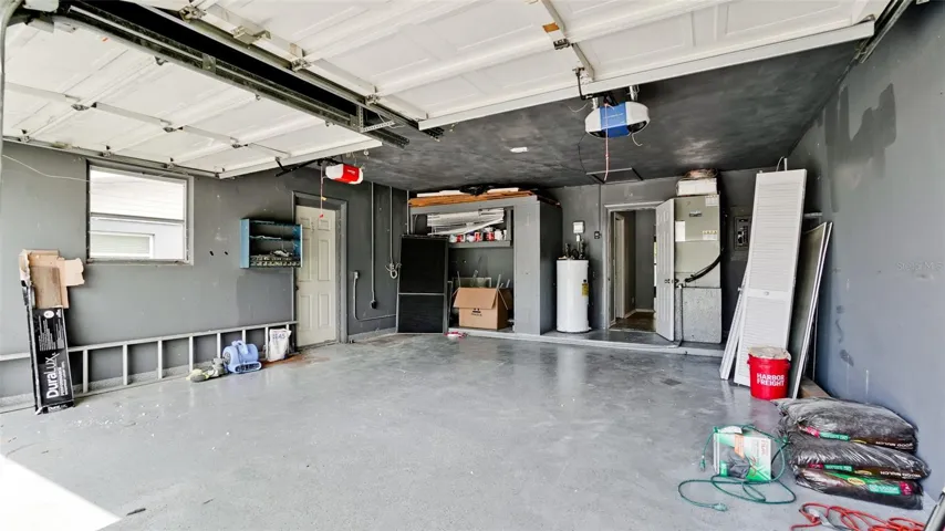 Two Car Garage with Extra Storage Area