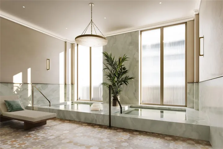 The Mira Mar Spa and Water Therapy located in The Wellness Wing offers a rejuvenating retreat designed for relaxtion and recovery, providing residents with a luxurious space to restore balance and well-being.