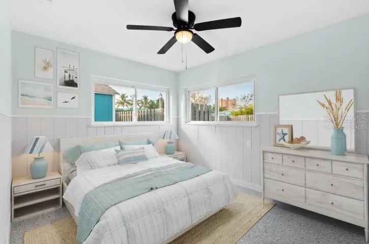 Virtually Staged Guest Bedroom