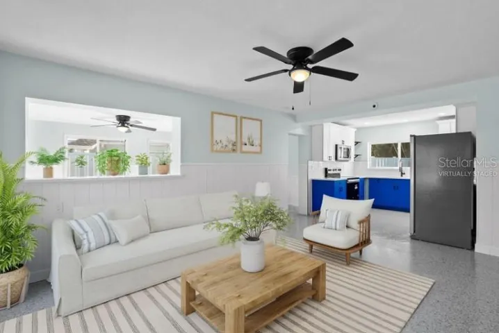 Virtually Staged Living Room