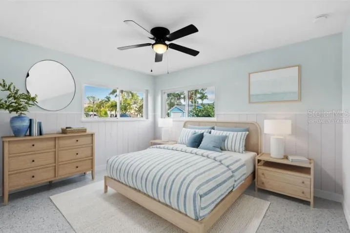 Virtually Staged Master Bedroom