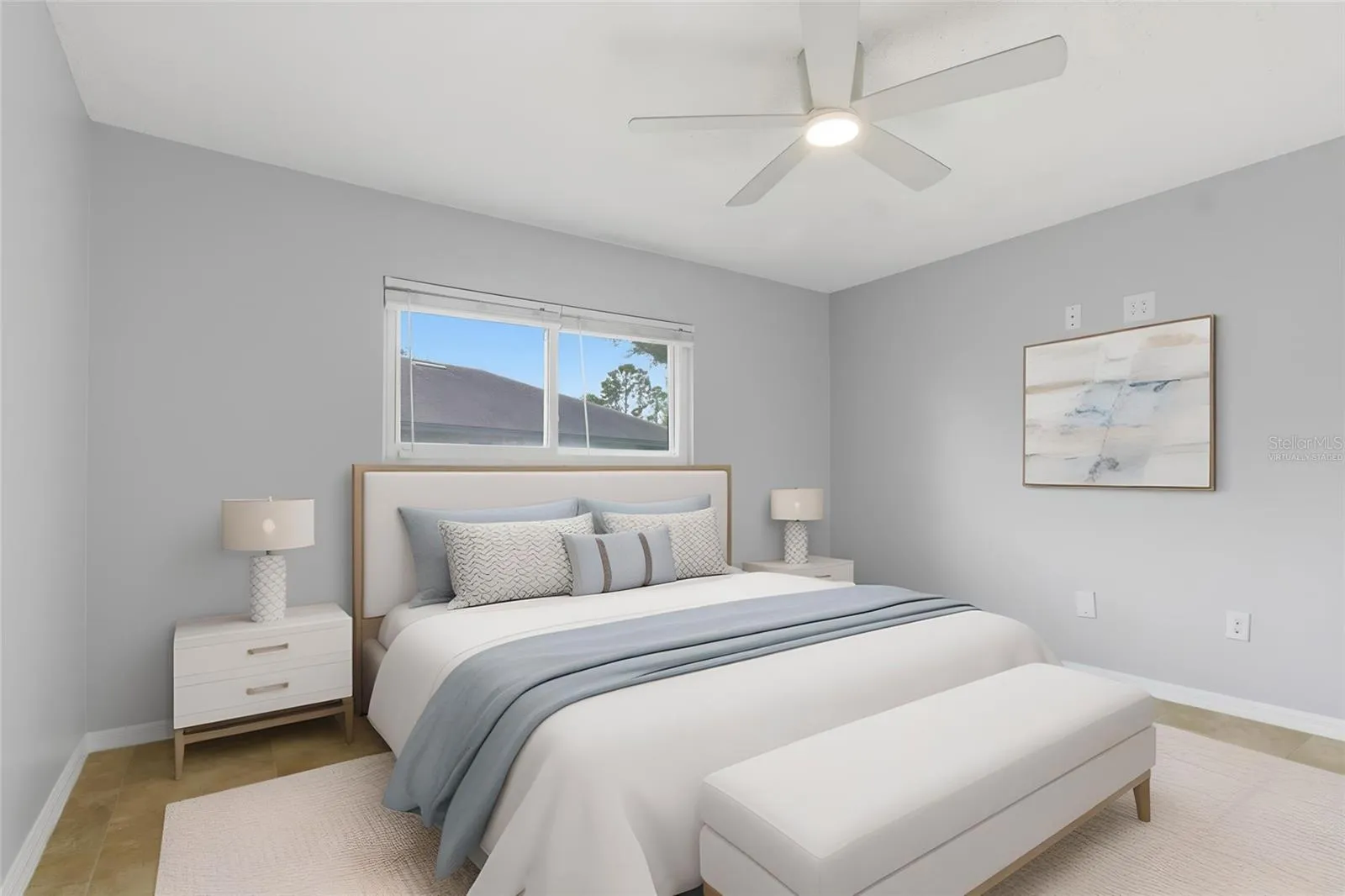 Primary Bdrm - virtually staged