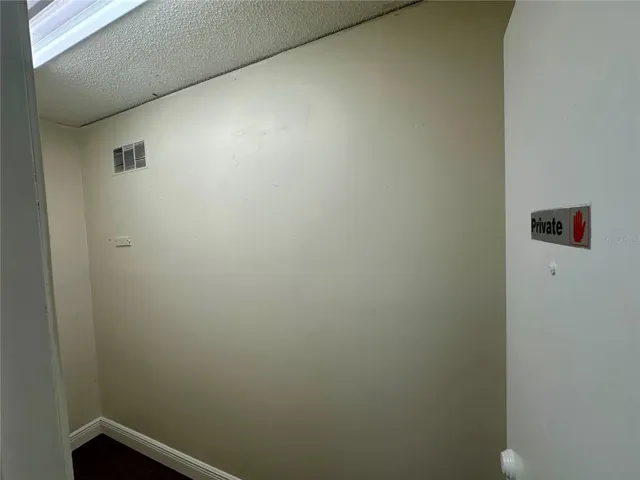 Storage closet off the right side of lobby area.