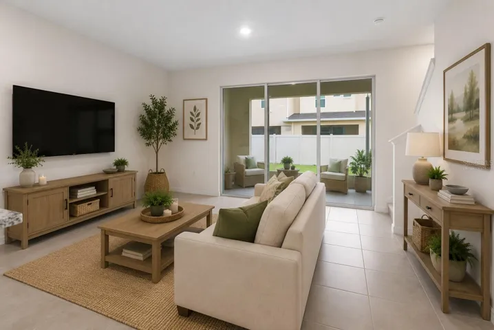 Virtually Staged Living Room