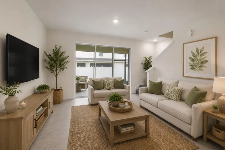 Virtually Staged Living Room