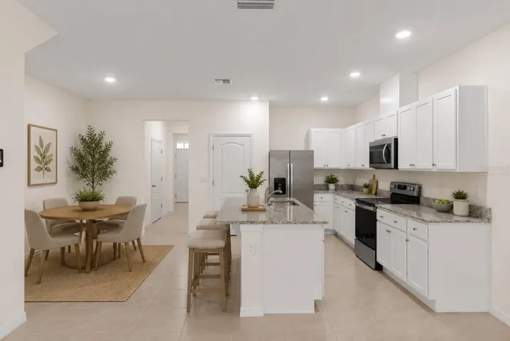 Kitchen and Dining area - Virtually Staged