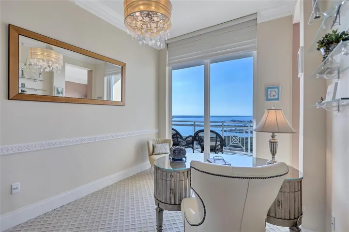 Primary Bedroom Alcove Perfect for a Private Office, Exercise or Yoga Space. Work or Relax— Your Choice!