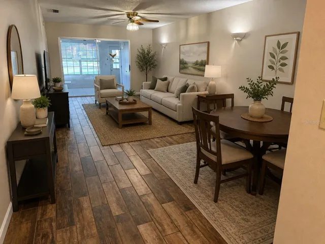 Virtuall Staged Living/Dining Combo
