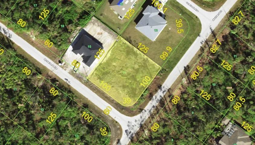 Large corner lot, over 1/3 acre.