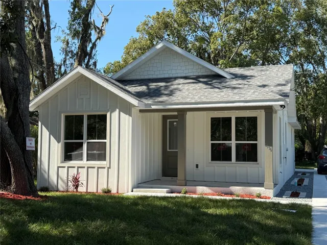Front view with Cement Board siding