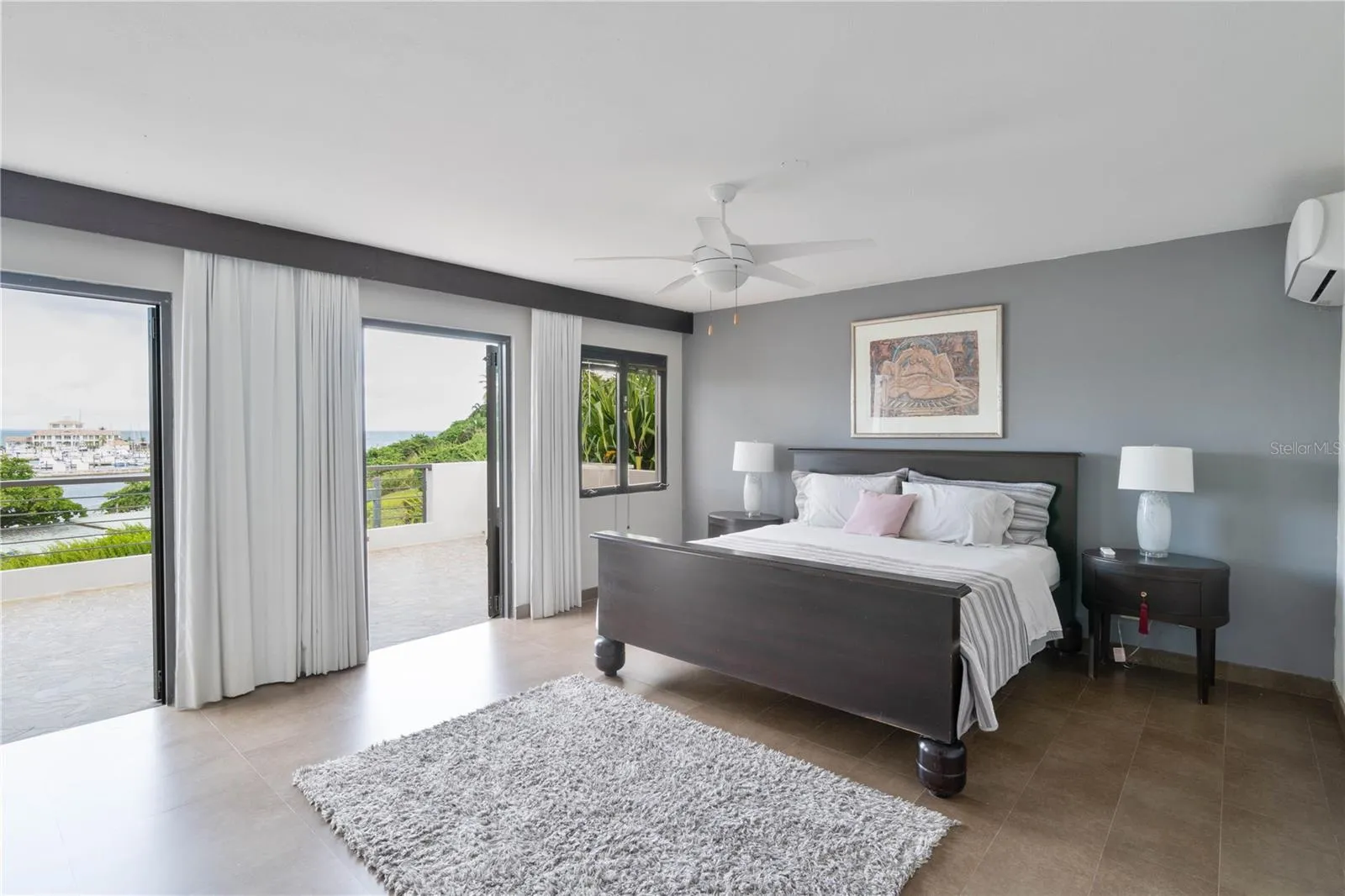 Master bedroom with balcony