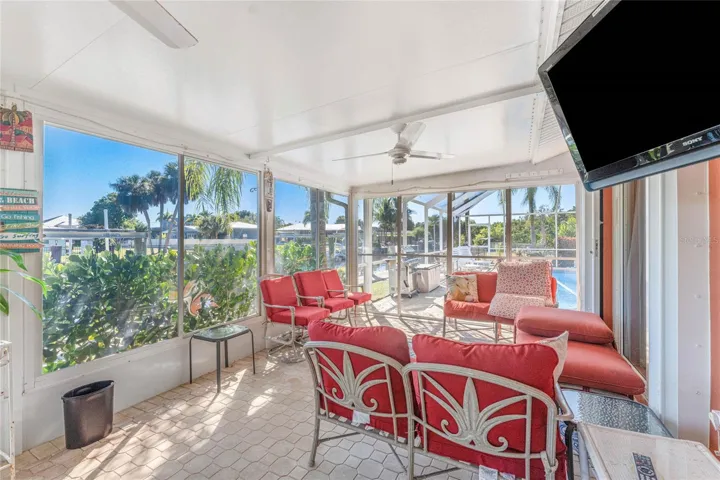 TV outside on lanai area