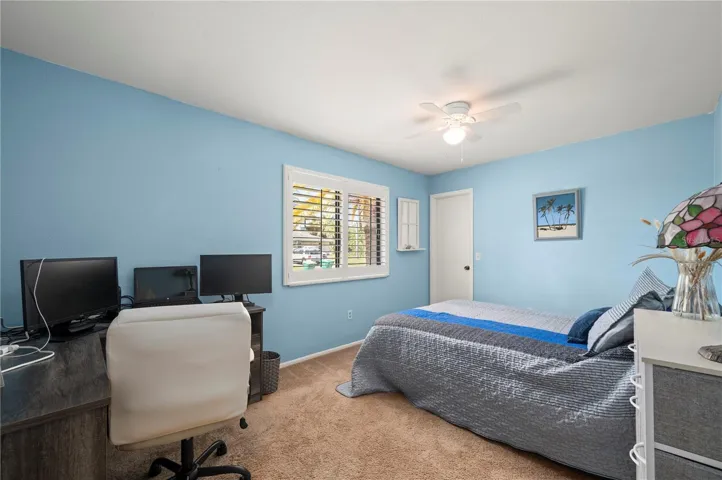 Guest bedroom has a walk-in closet