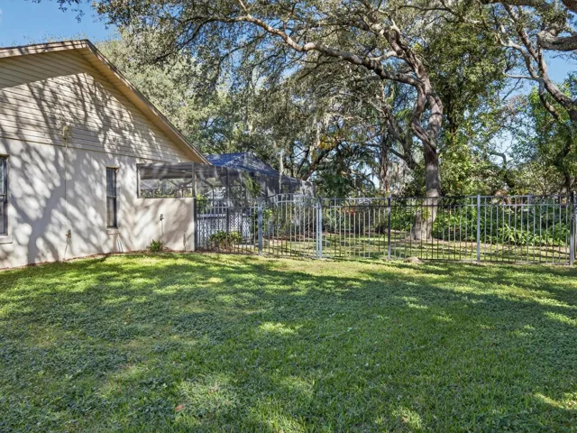 Completely fenced in yard