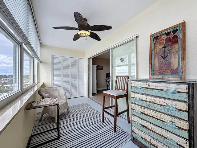 This is a great Florida room with fabulous views of the water