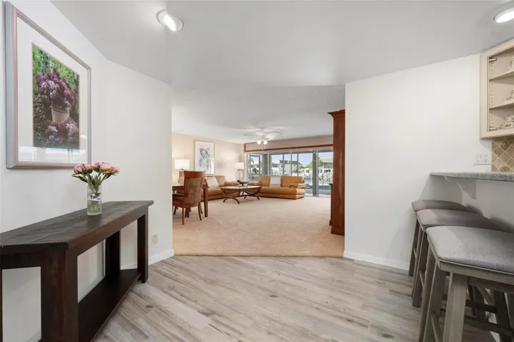 Kitchen area to living room