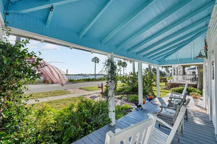 Catch ocean and river breezes from the front porch
