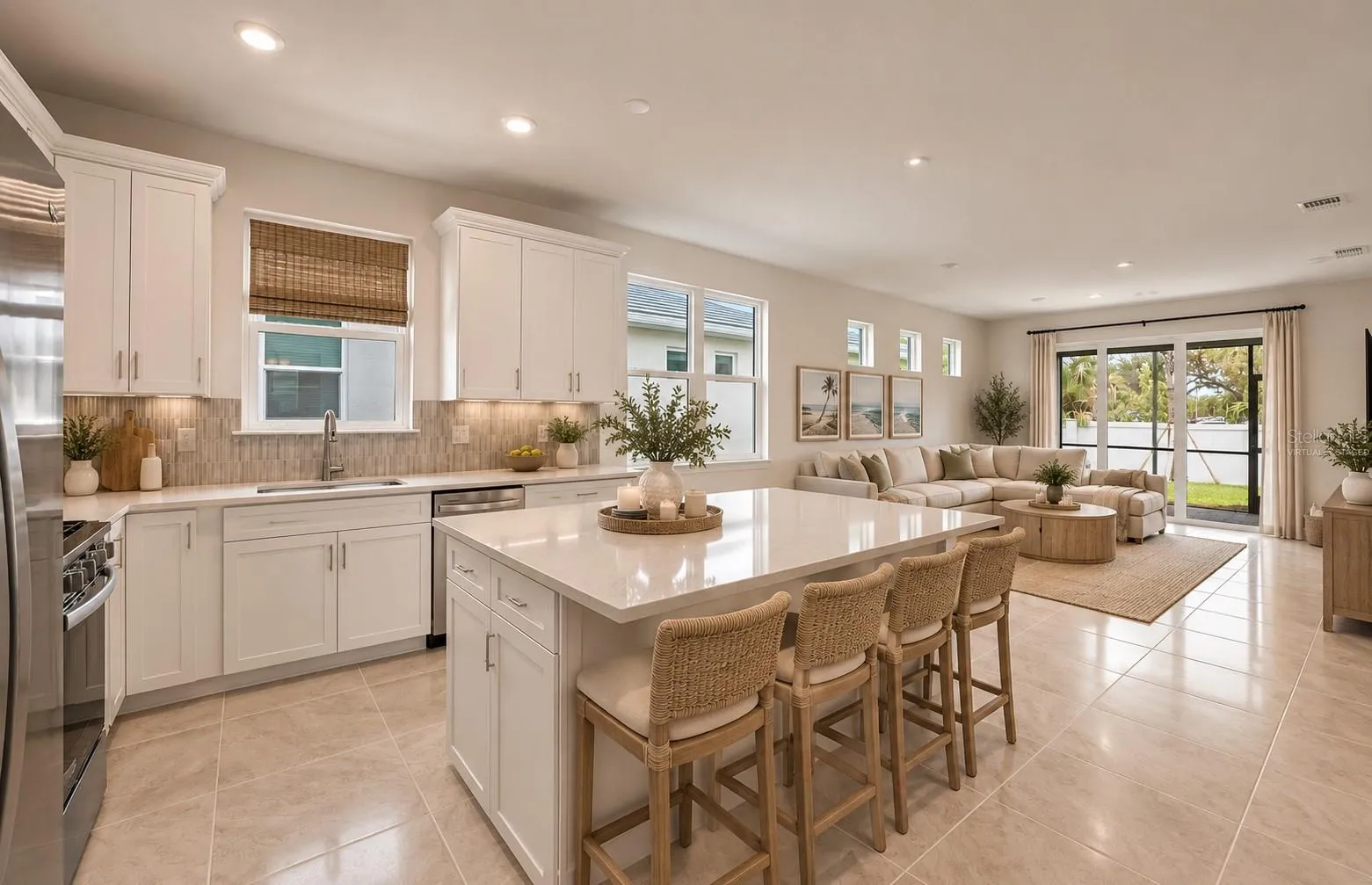 Virtually staged of the actual home.