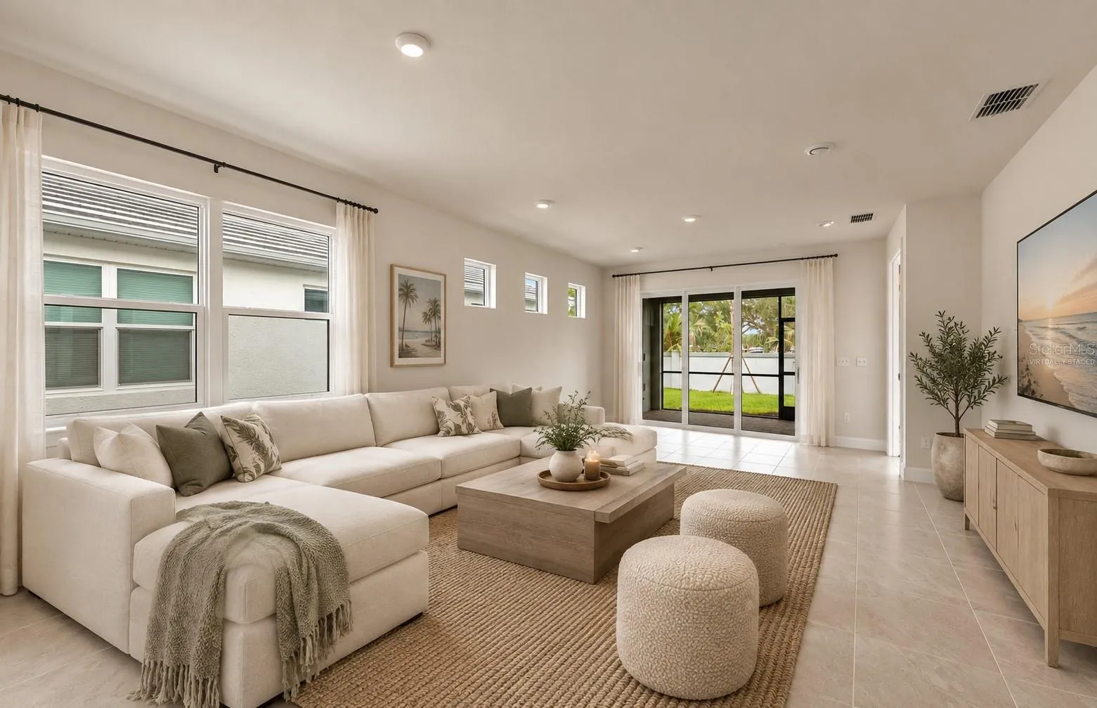 Virtually staged of the actual home.