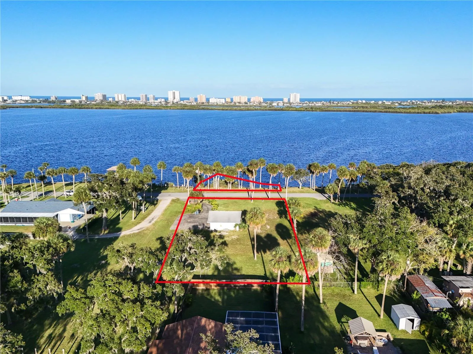 Close to 1/2 acre waterfront lot
