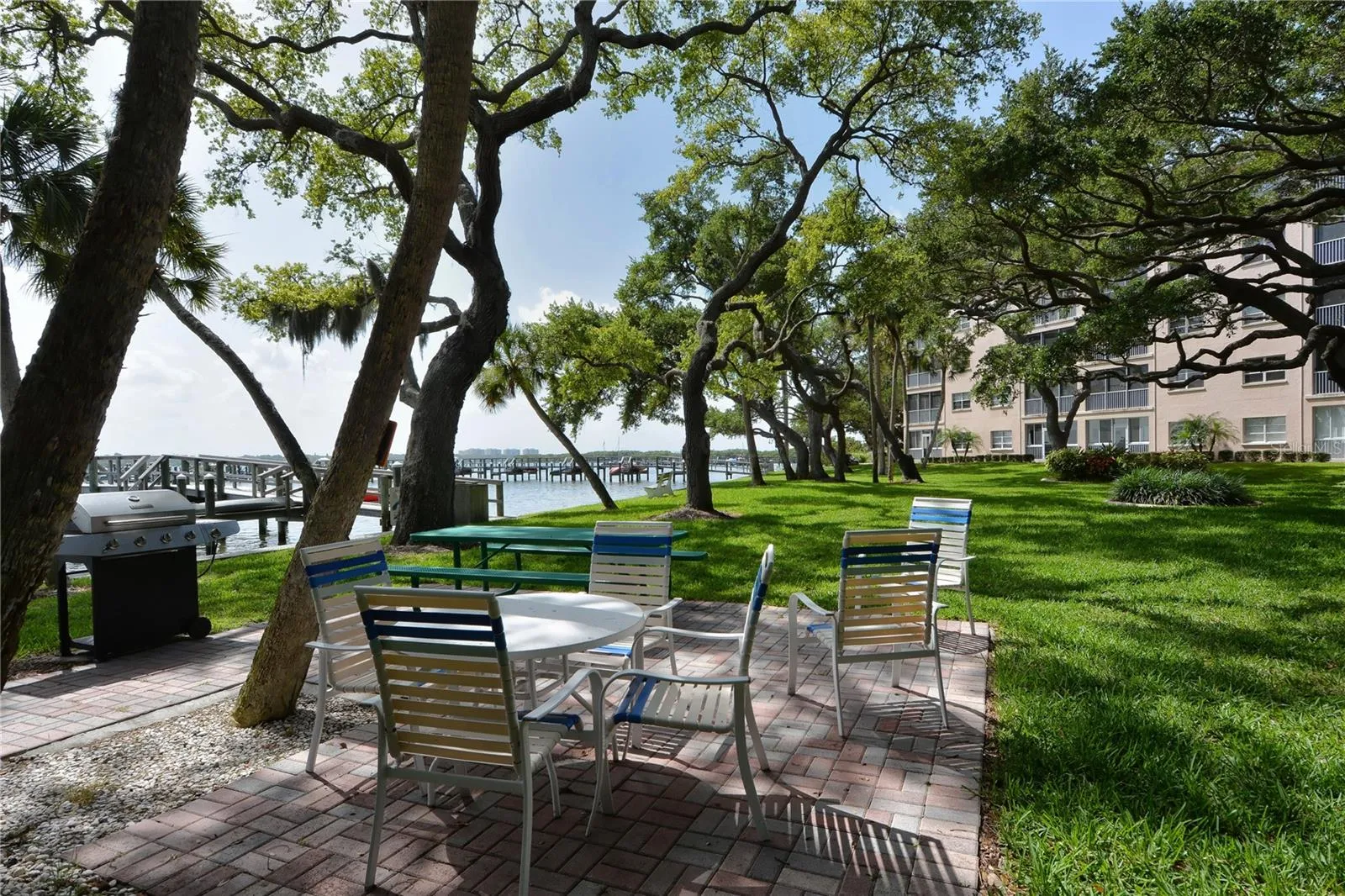 Bay side BBQ patio.