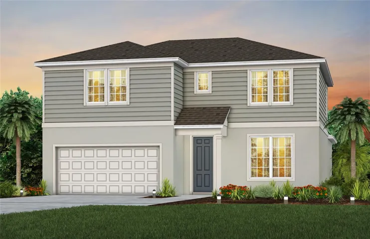 Exterior Design. Artistic rendering for this new construction home. Pictures are for illustrative purposes only. Elevations, colors and options may vary.